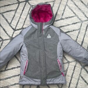 Gerry Weber Kids Puffer Jacket in Gray and Pink Kids Sz 7/8